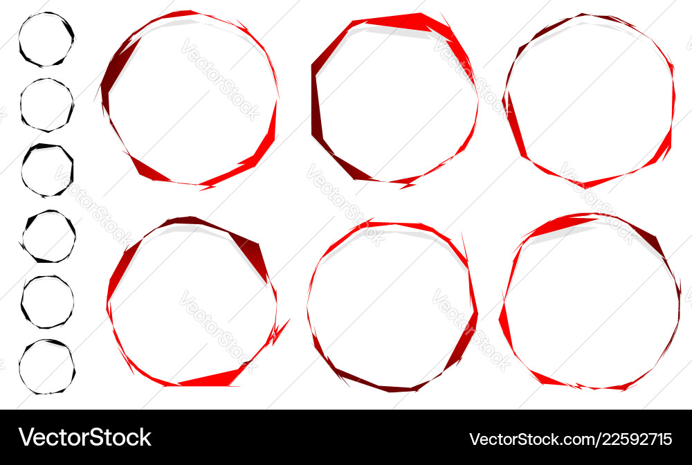 Circular painted circles grungy textured circle Vector Image
