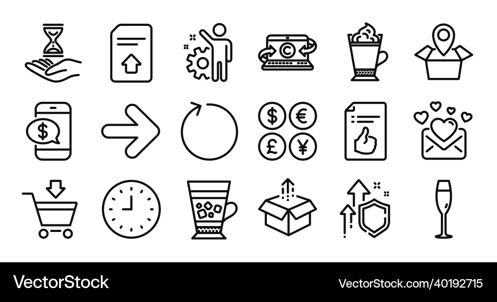Copywriting notebook package location and next Vector Image