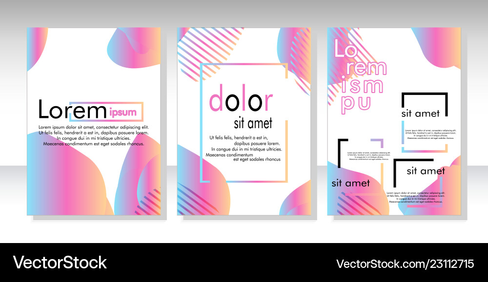 Dynamic style banner design set with fluid Dynamic style banner design set with fluid vector image