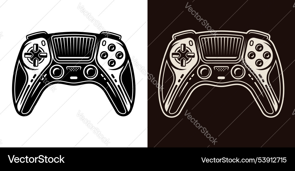 Gamepad for console in two Gamepad for console in two Vector Image