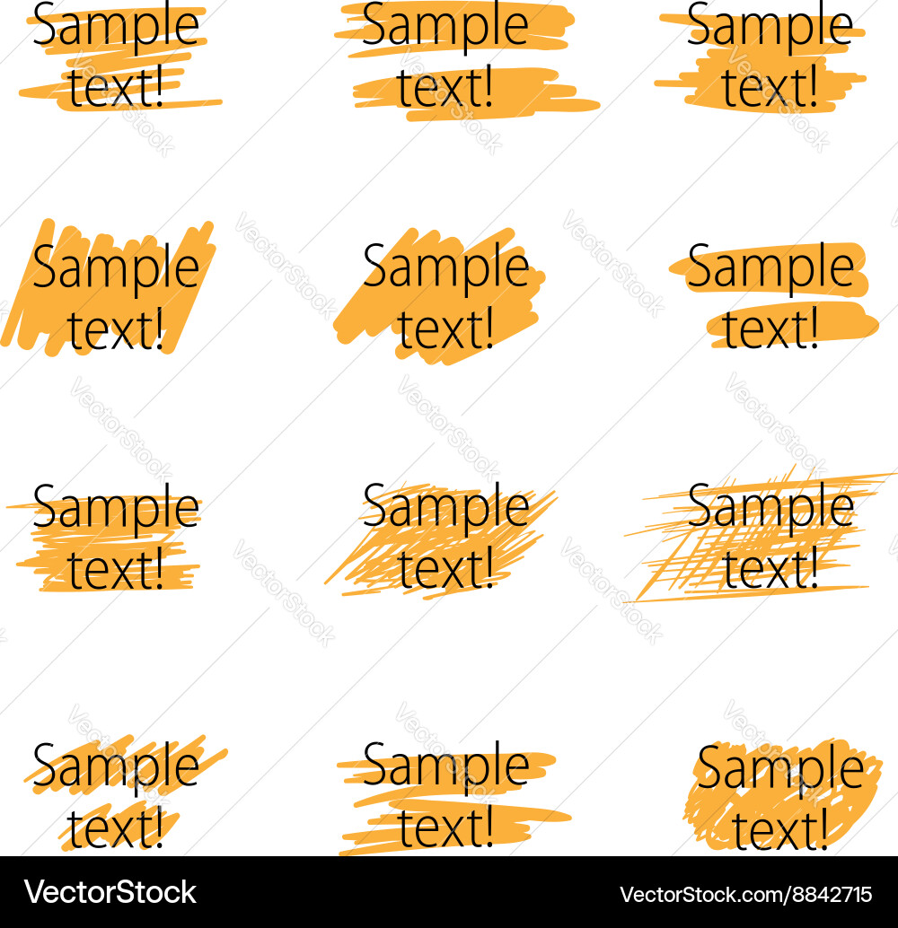 Highlighter elements Vector Image