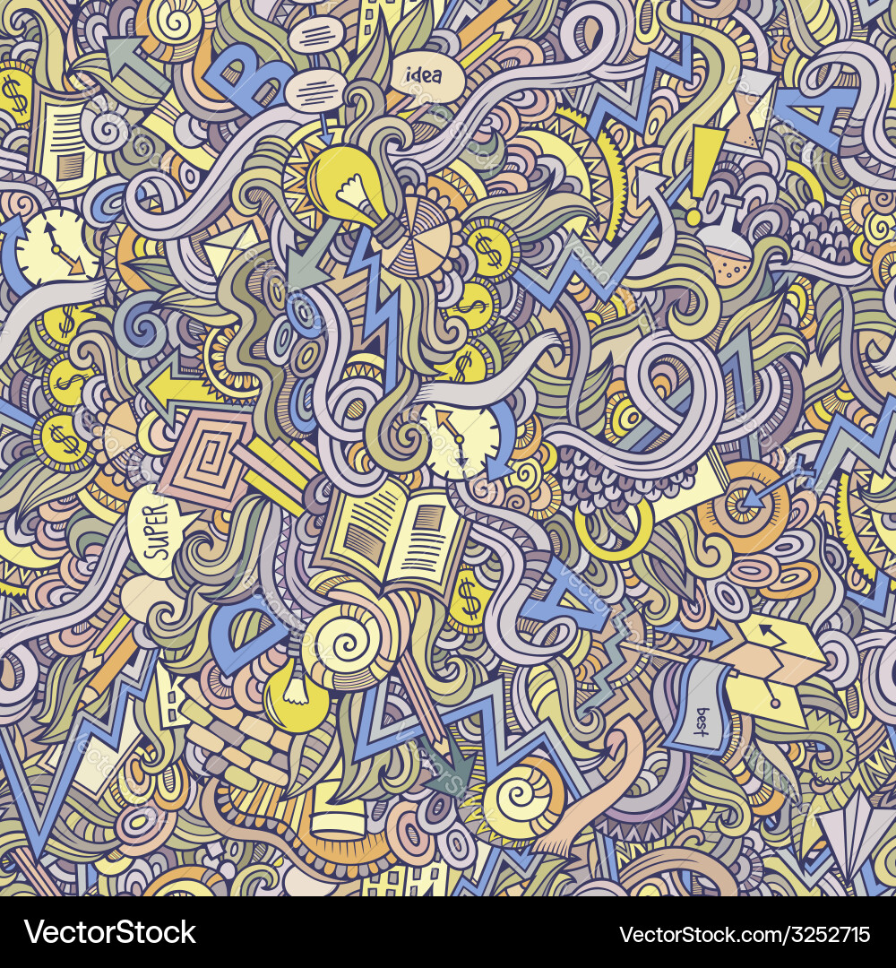 Idea Seamless Pattern - Brainstorming vector image