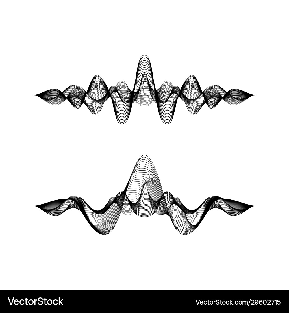 Isolated Waveform Set vector image