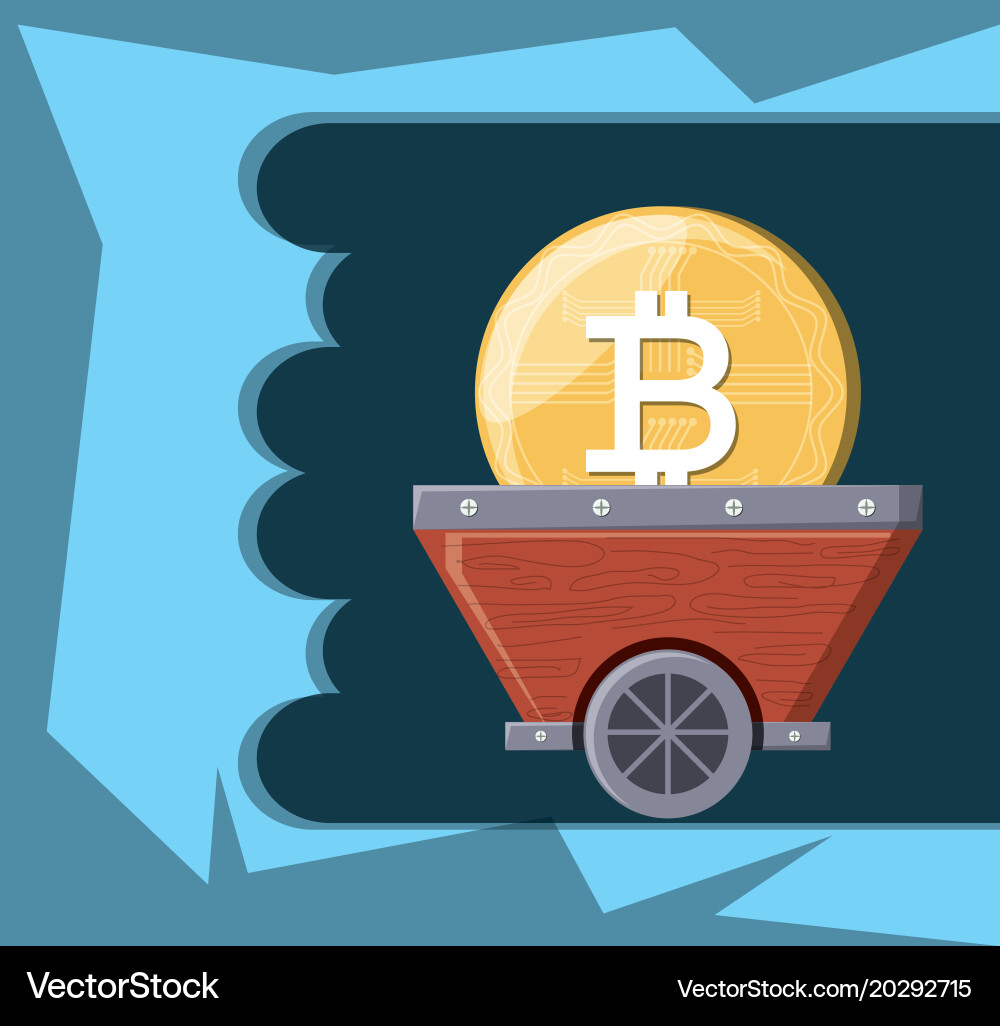 Mining cryptocoins design vector image