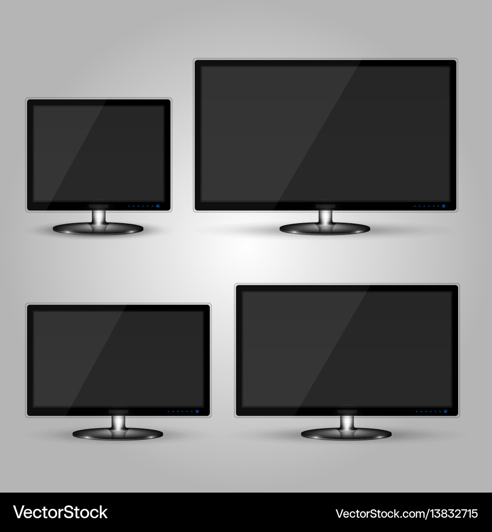 Monitor different sizes vector image