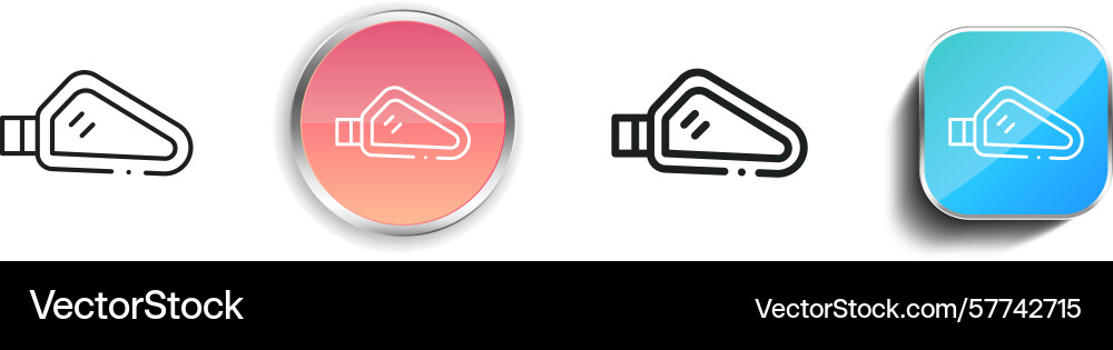 Rearview mirror icon thin linear regular Rearview mirror icon thin linear regular vector image