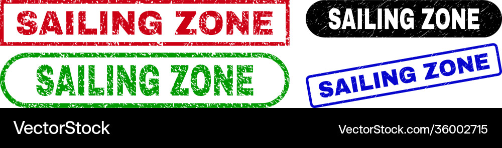 Sailing zone rectangle watermarks using unclean vector image