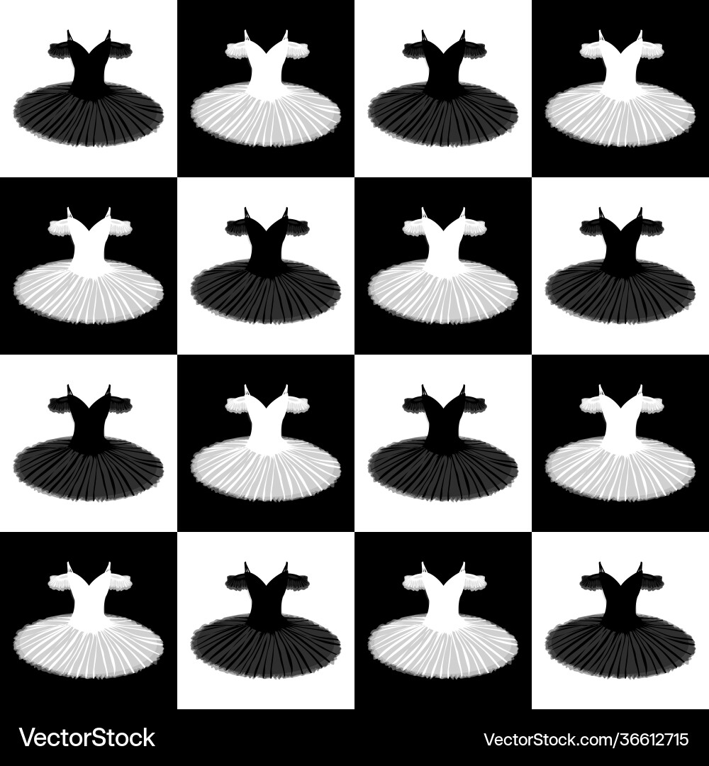 Seamless pattern with image a tutu vector image