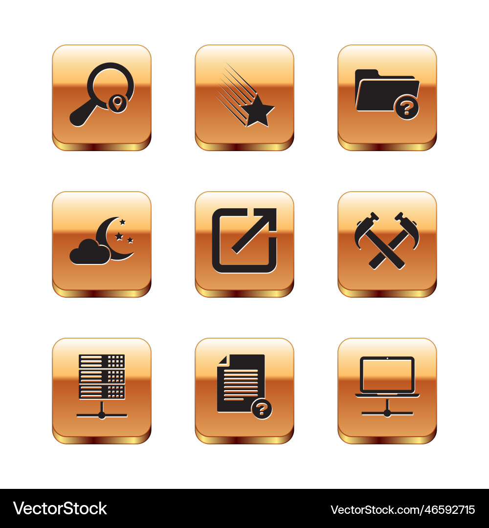 Set search location server data web hosting Set search location server data web hosting vector image