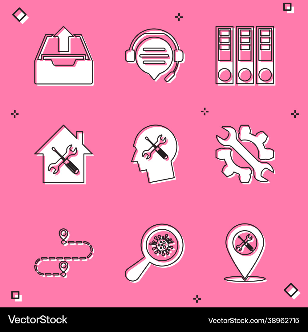 Set upload inbox headphones with speech bubble Set upload inbox headphones with speech bubble vector image