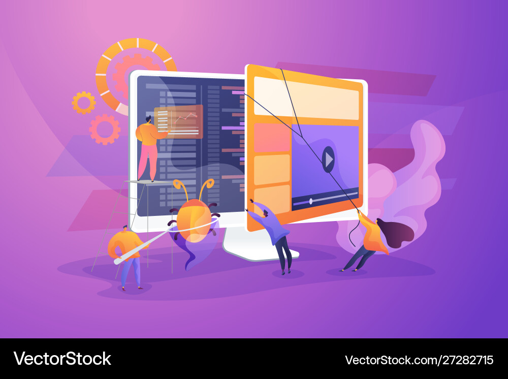 Software testing concept Vector Image