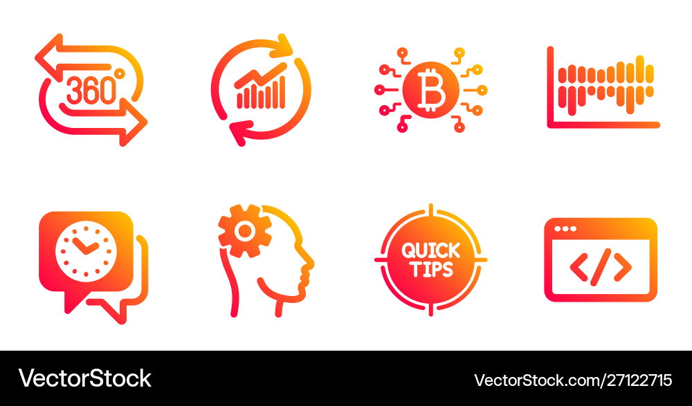 Update data column diagram and tips icons set Update data column diagram and tips icons set vector image