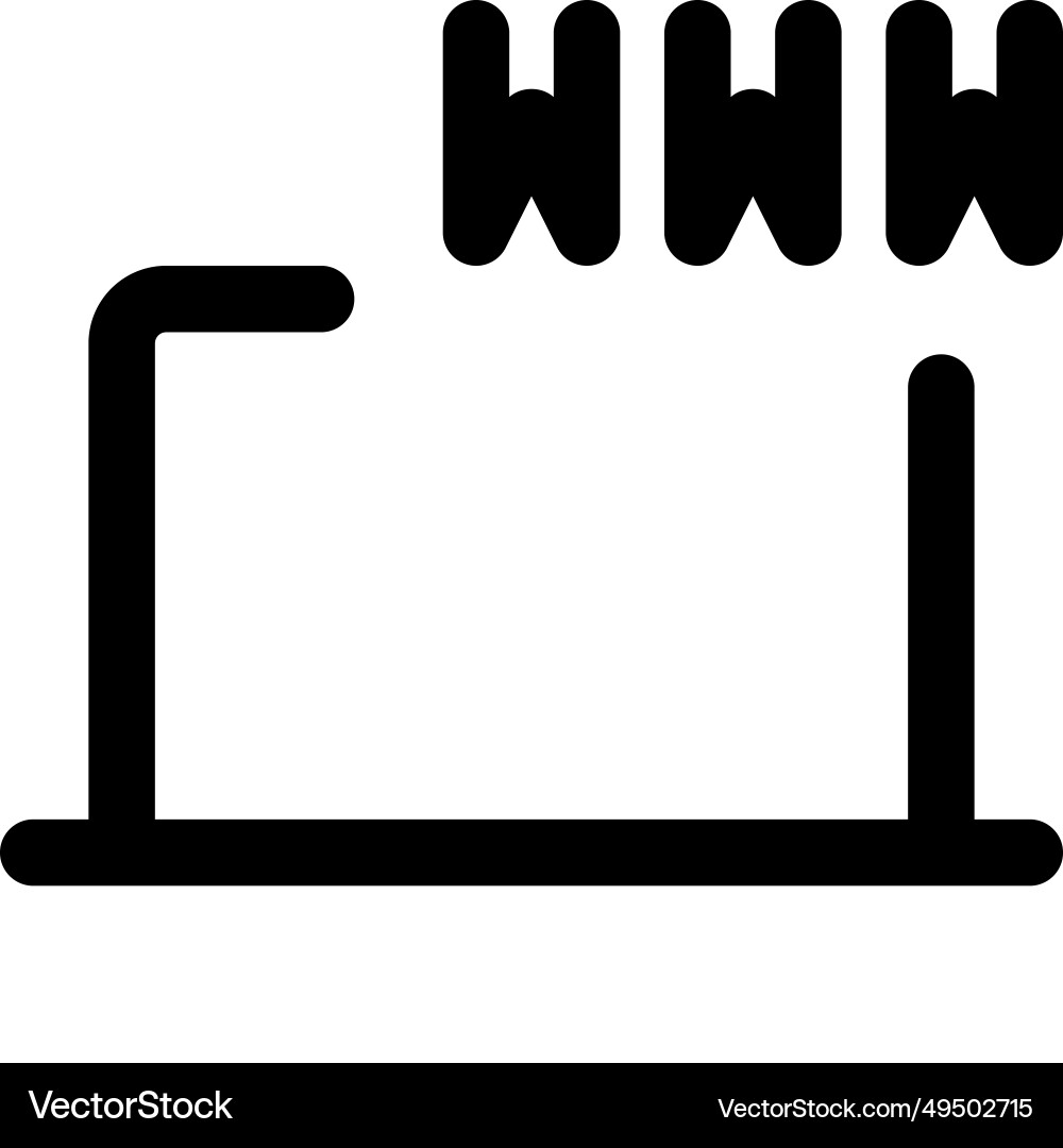 Url used to access websites and online resources vector image