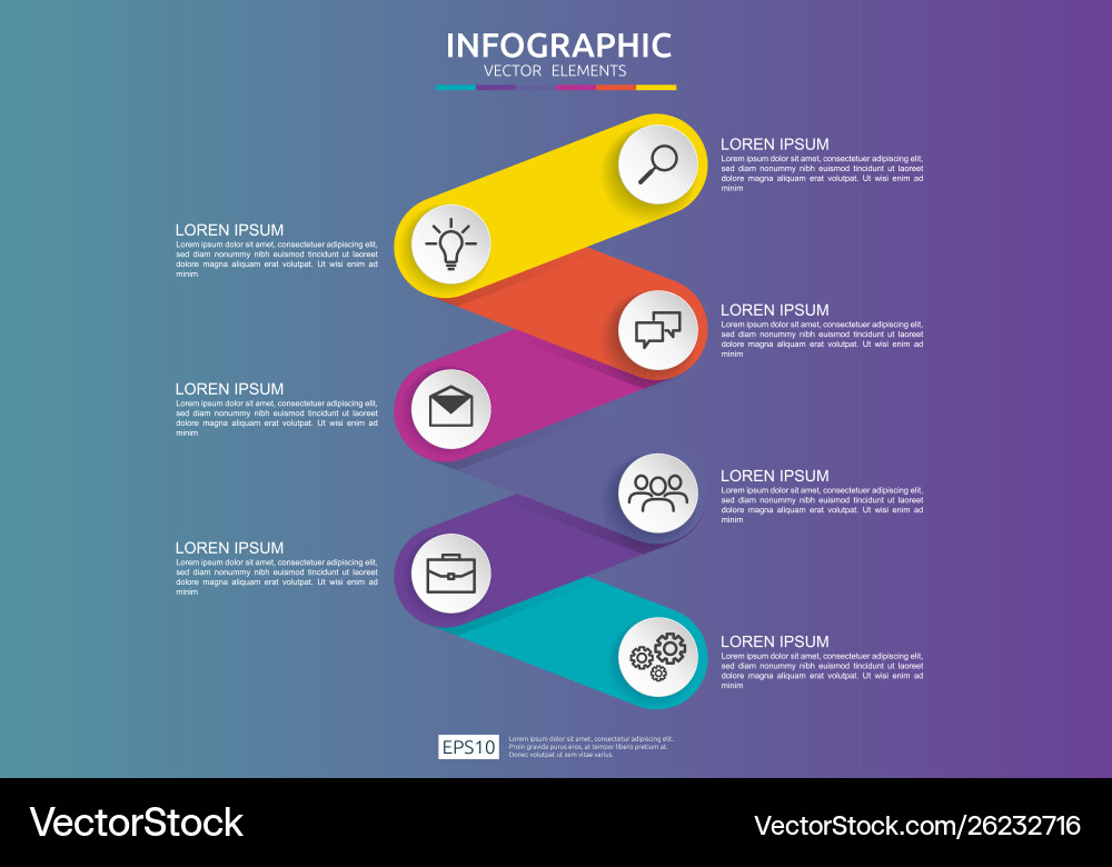 6 steps connection infographic element design 6 steps connection infographic element design vector image