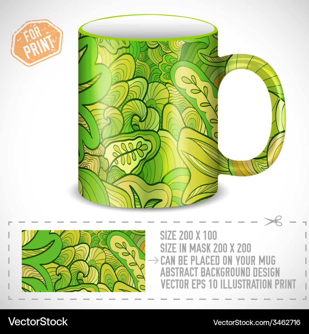 Abstract art design for print on a cup conc Vector Image