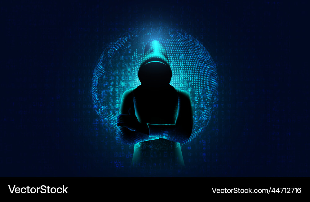 Abstract hacker concept steals information from vector image