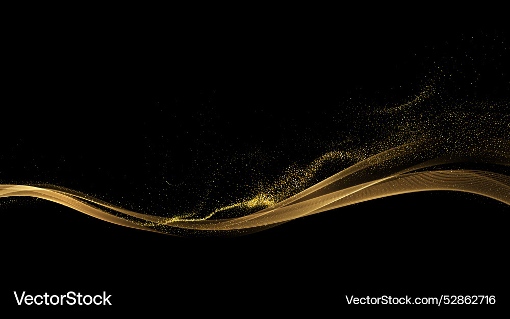 Abstract shiny color gold wave design element Abstract shiny color gold wave design element vector image