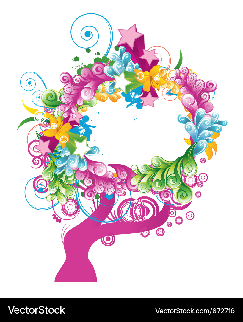 Abstract tree Vector Image