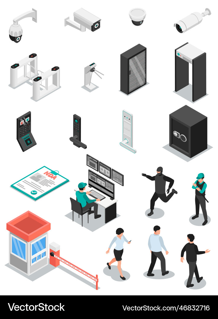 Access Control Icon Set - Security vector image
