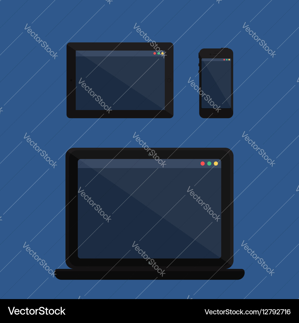 Adaptive design web template vector image