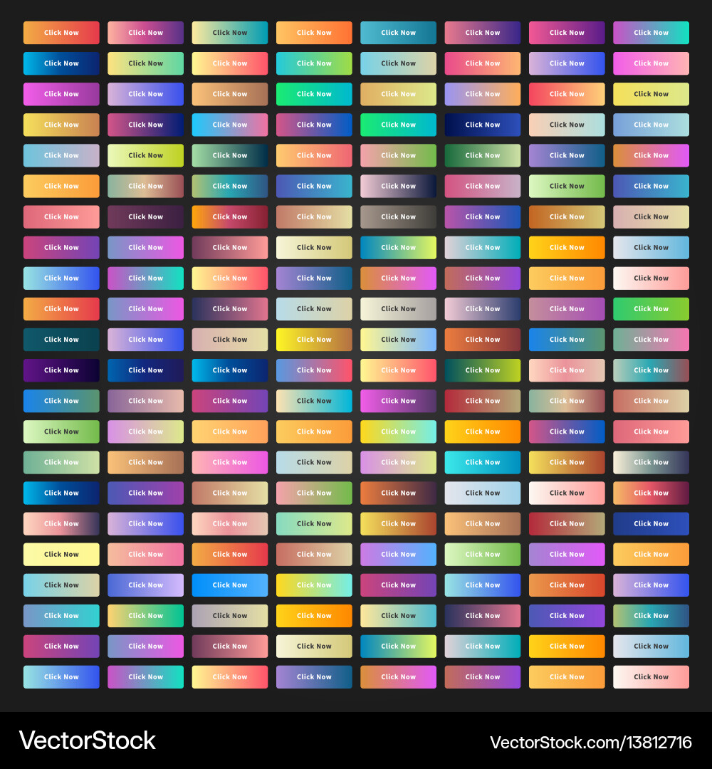 Colored web buttons with different gradients Colored web buttons with different gradients vector image