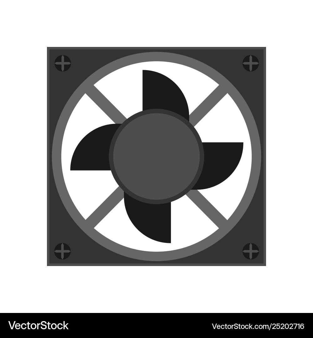 Cpu fan black device design part component pc Cpu fan black device design part component pc vector image