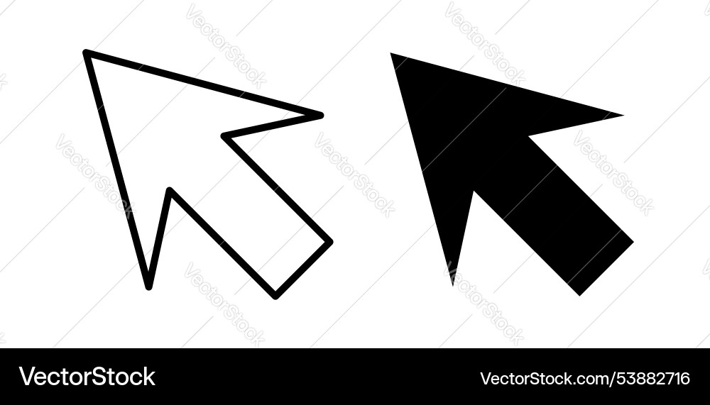 Cursor icon set Cursor icon set vector image