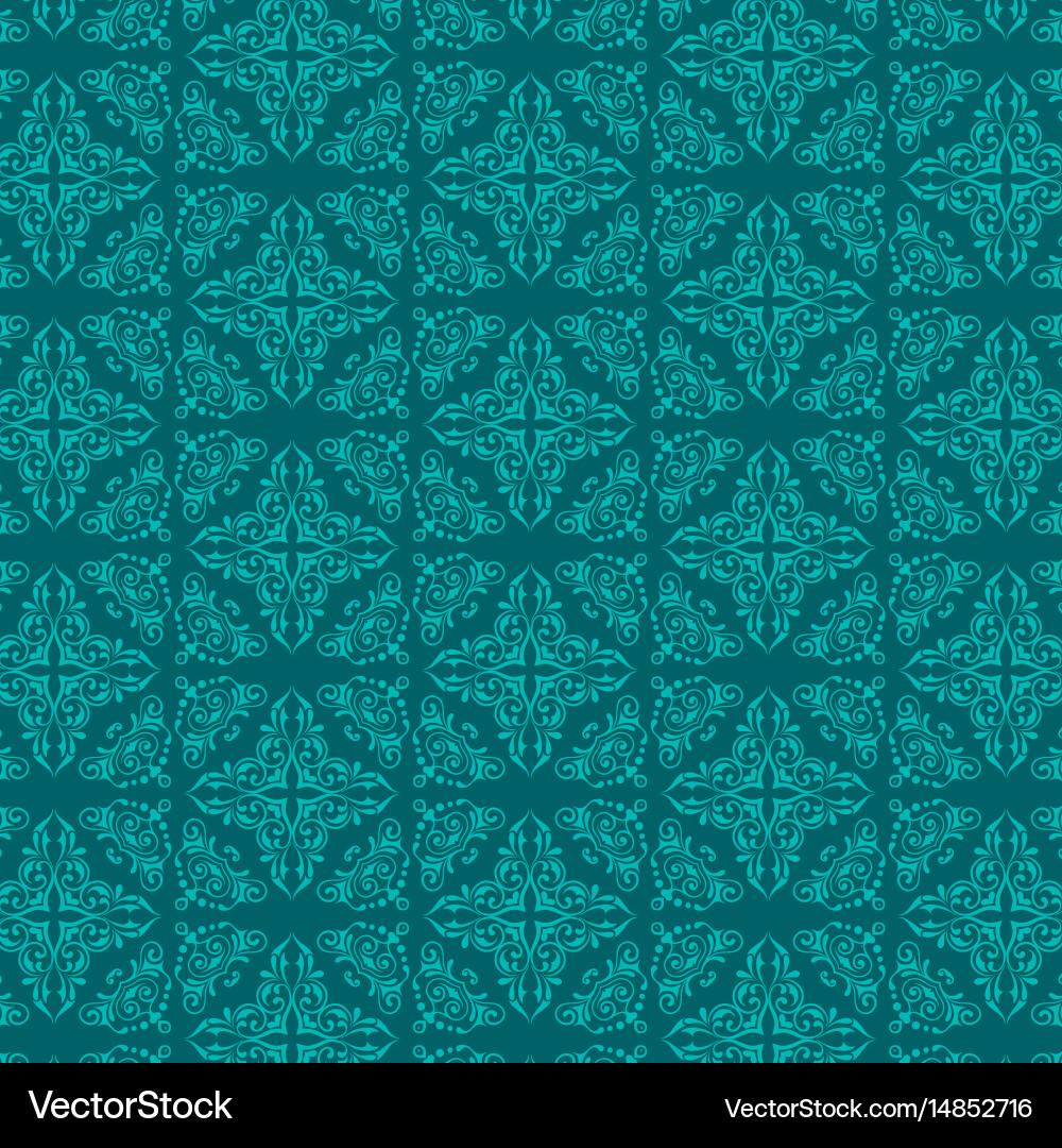 Damask pattern background vector image