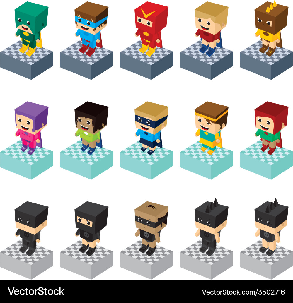 Hero character option game assets element vector image