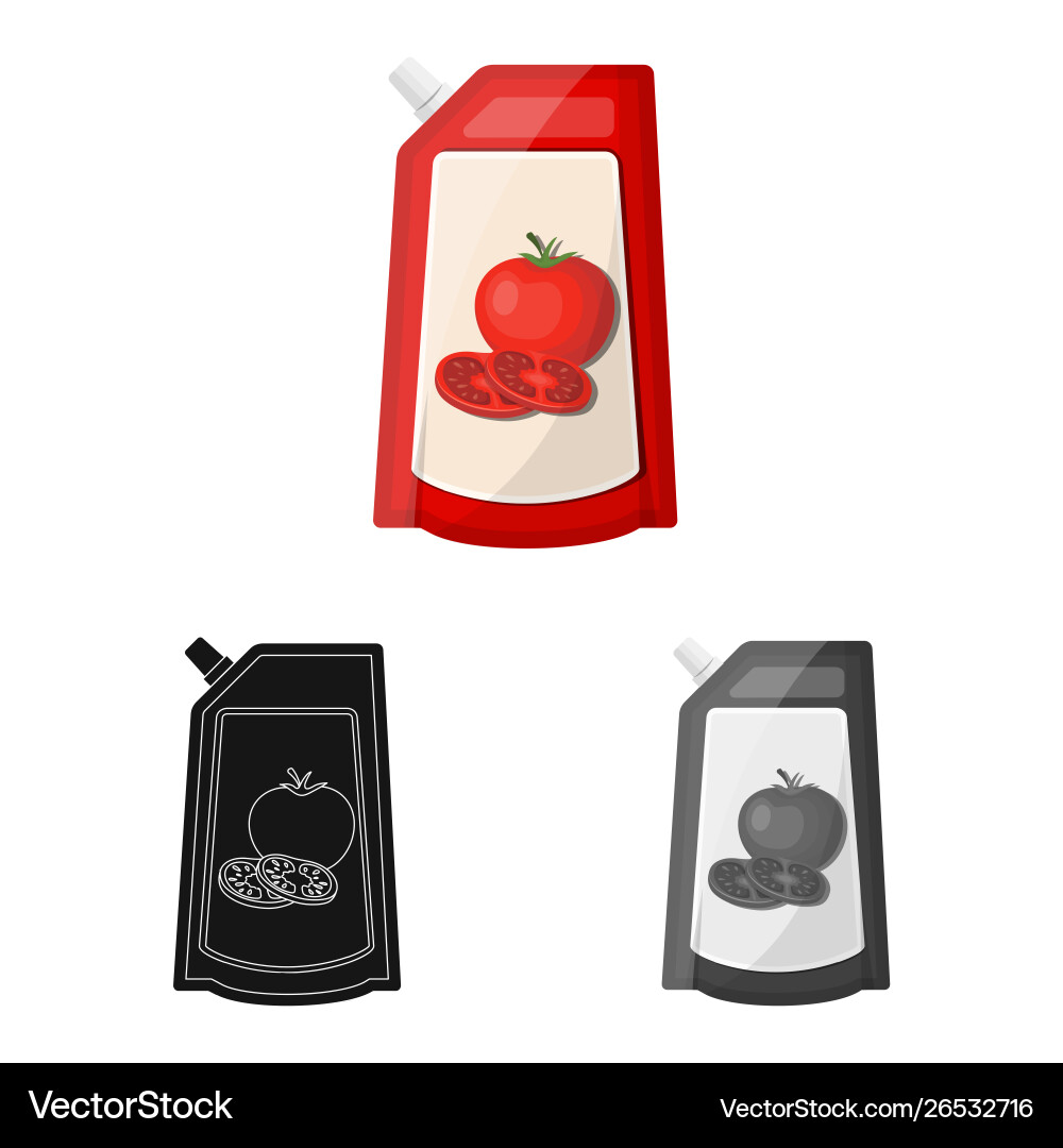 Isolated object can and food symbol set Vector Image