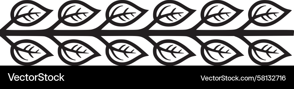 Leaf Border Pattern Vector Image