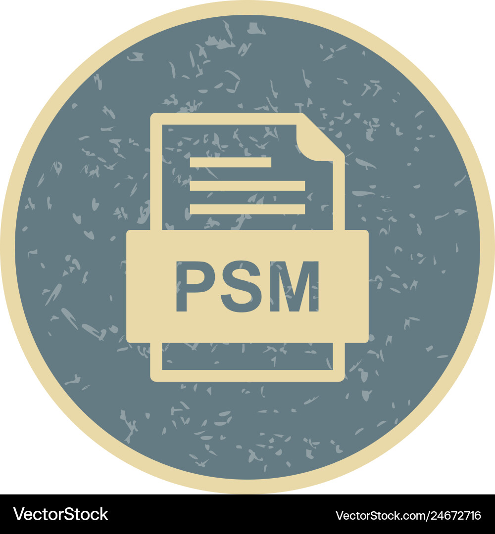 Psm file document icon Vector Image