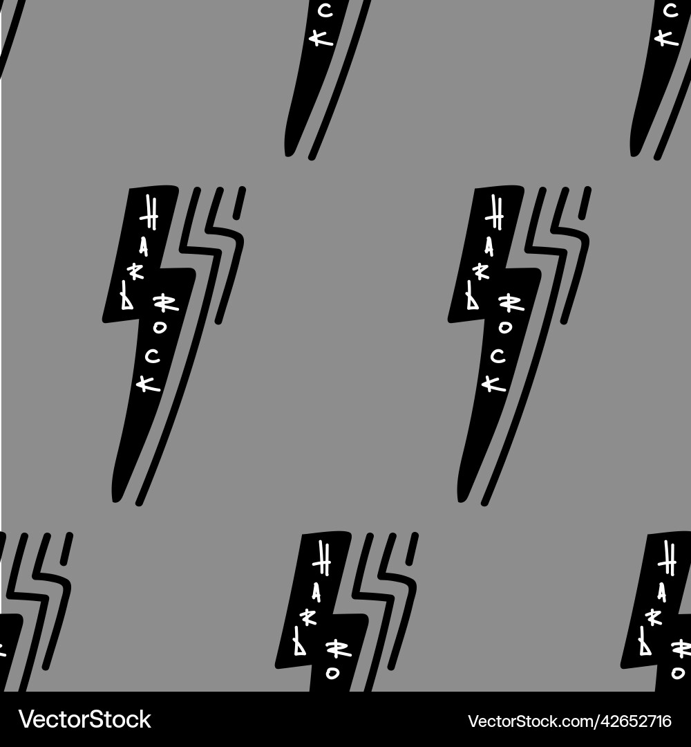 Seamless pattern with lightning and graffiti hard vector image