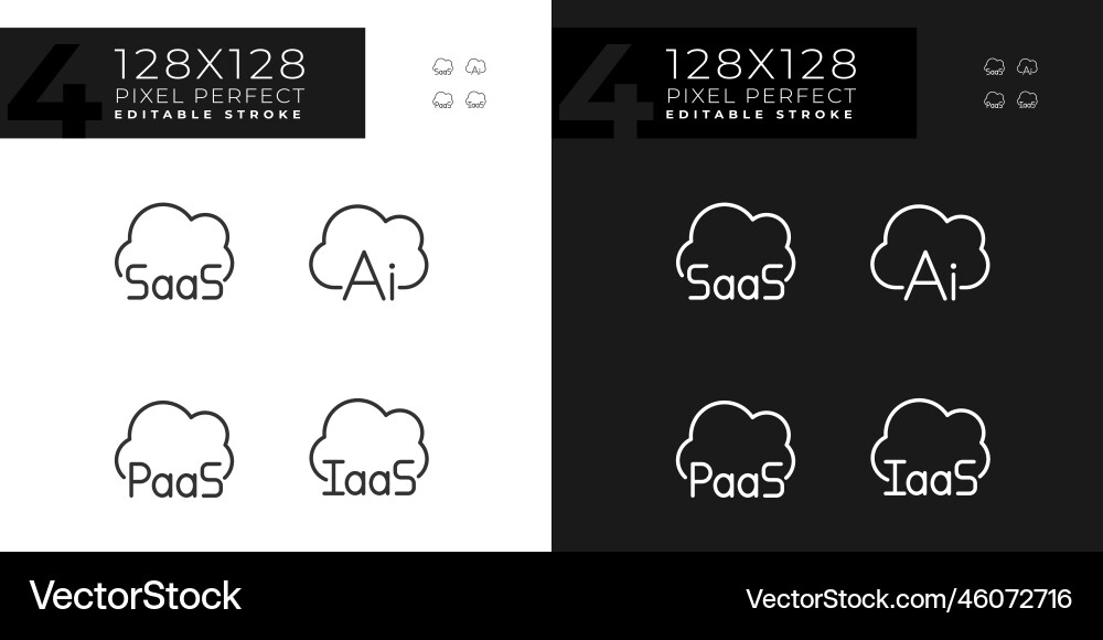Structure of cloud computing pixel perfect linear Structure of cloud computing pixel perfect linear vector image