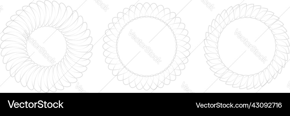 Thin line round circular mandala motif pattern Thin line round circular mandala motif pattern vector image