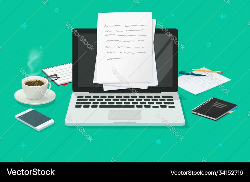 Writing & Content Creation vector image