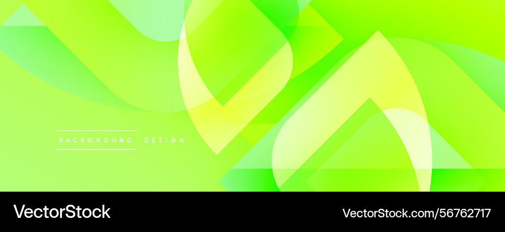 Abstract green background overlapping shapes Vector Image