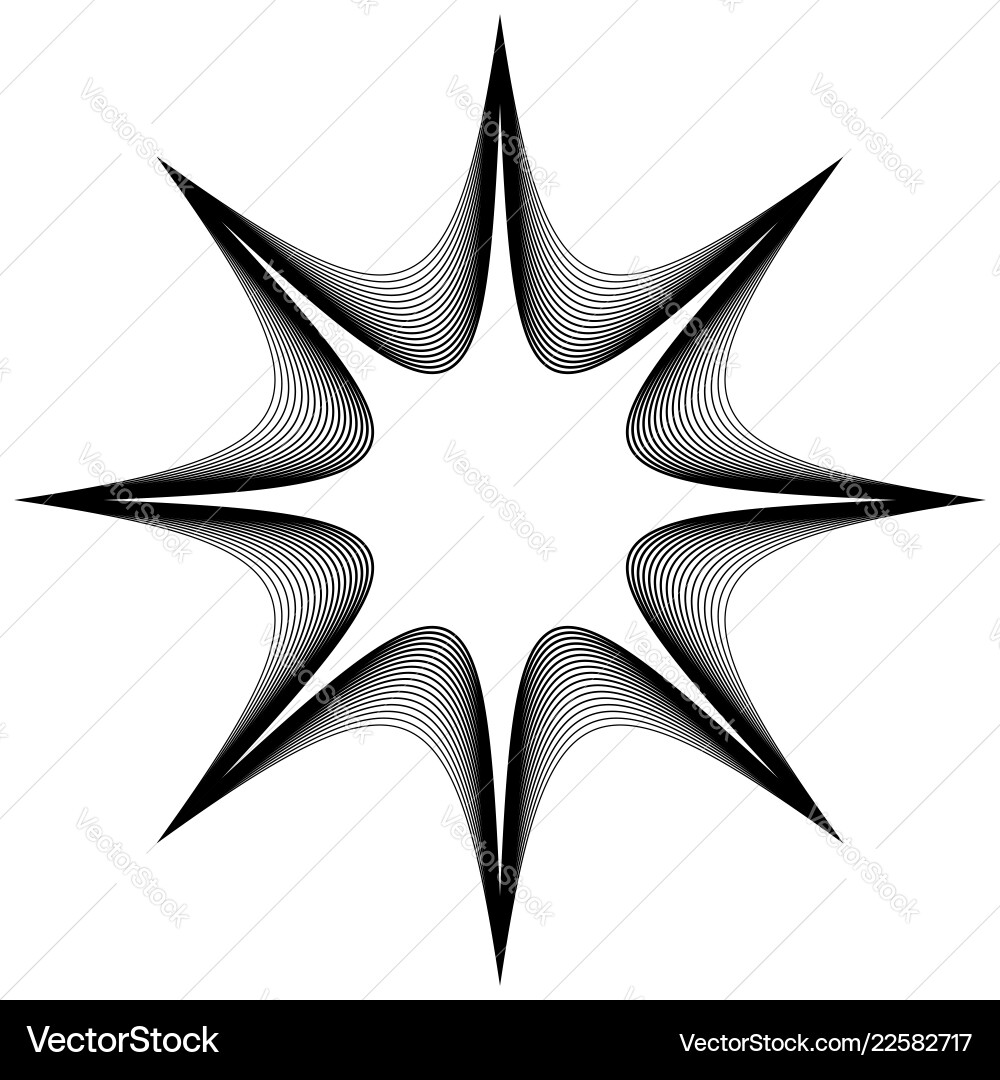 Black and white circular element concentric Vector Image