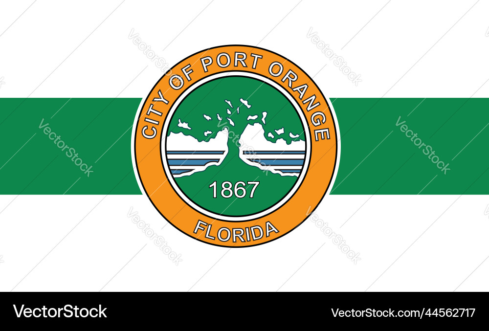 Flagge des Hafens orange Stadt florida Vektorbild