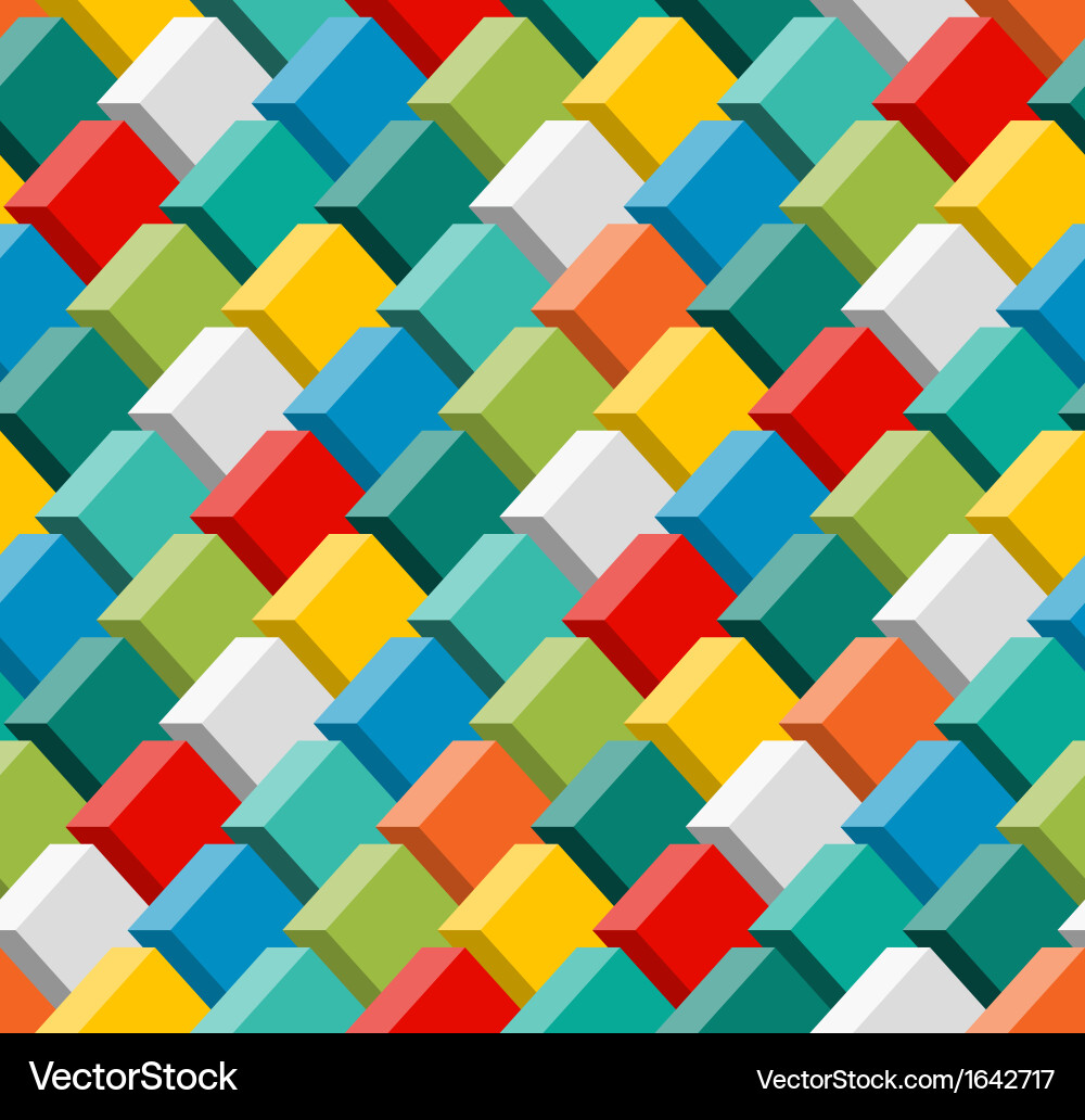 Geometric 3D Pattern vector image
