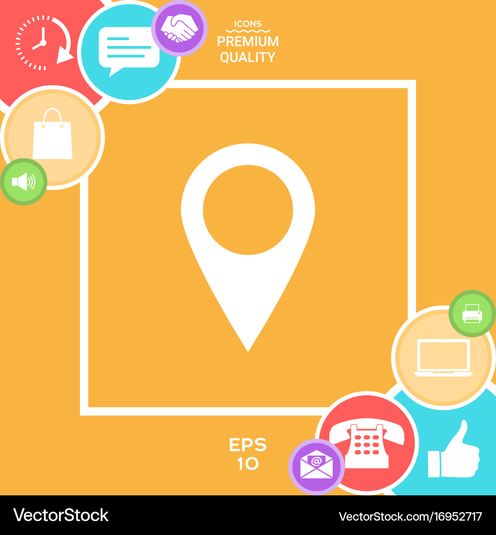 Map pointer icon vector image