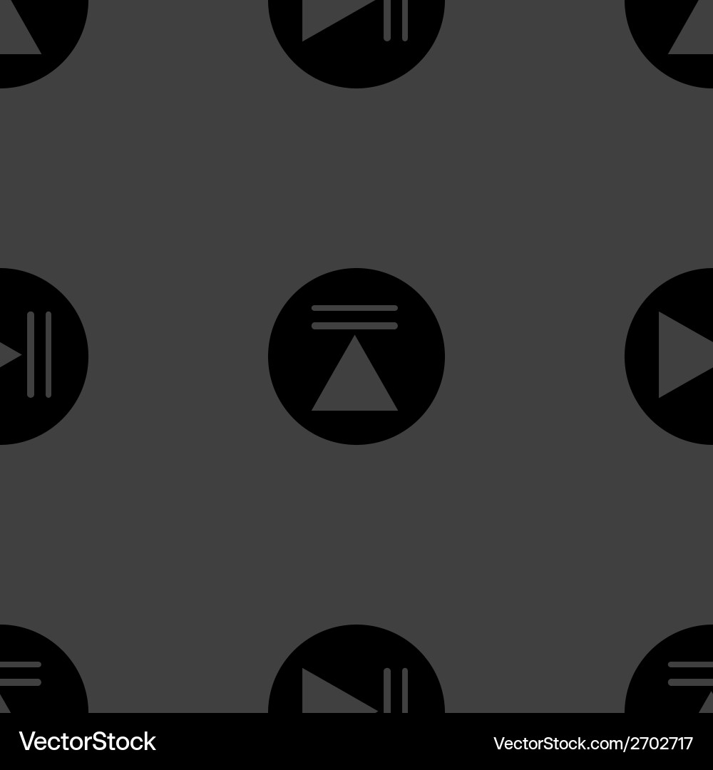 Play button web icon flat design seamless pattern vector image