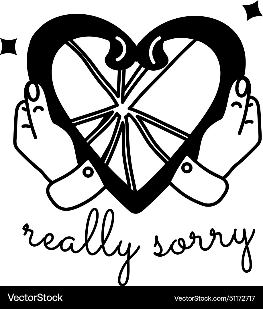 Really Sorry Royalty Free Vector Image Vectorstock