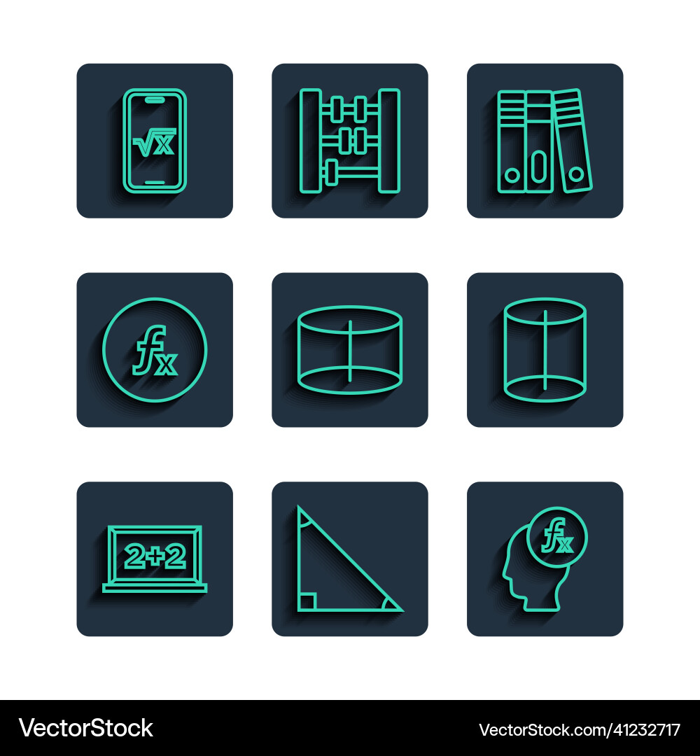 Set line chalkboard triangle math function Set line chalkboard triangle math function Vector Image