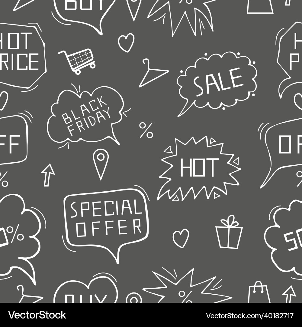 Speech bubble doodle set with online shopping text Speech bubble doodle set with online shopping text vector image
