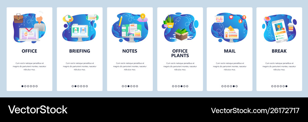 Website and mobile app onboarding screens vector image