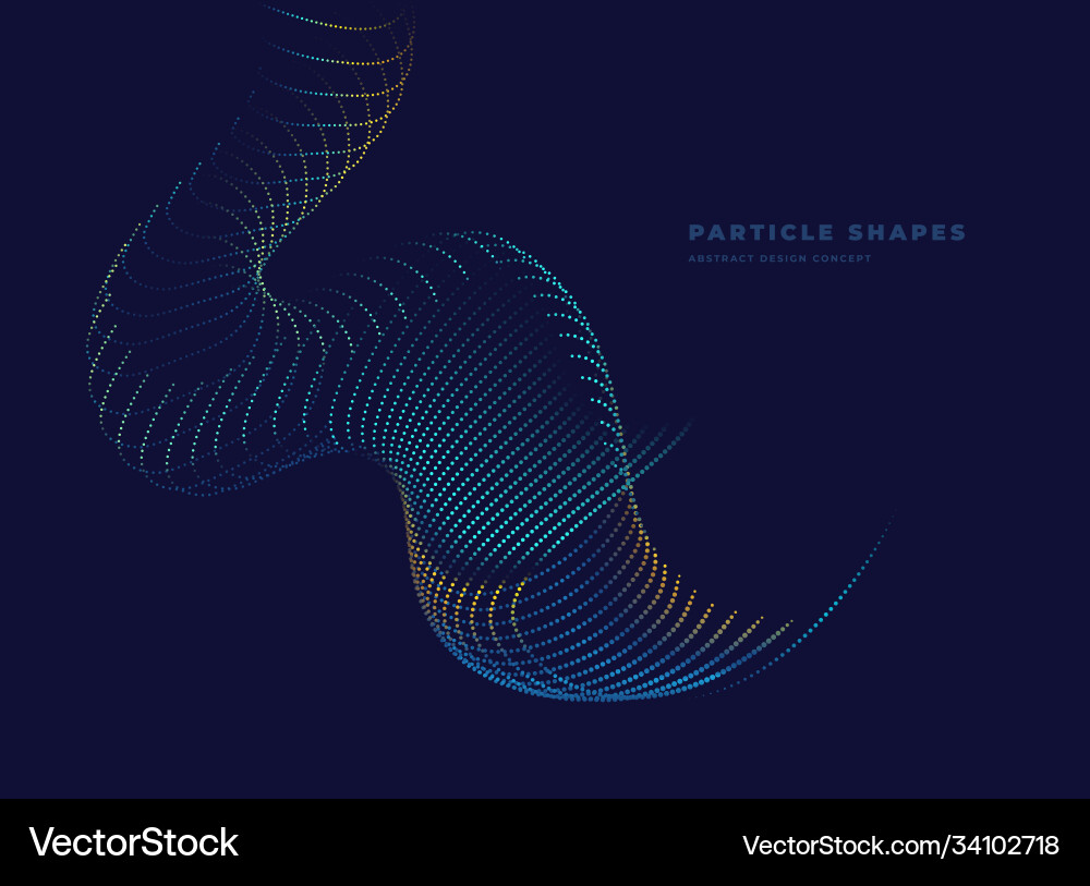 Abstract particle dynamic vertical wave Vector Image