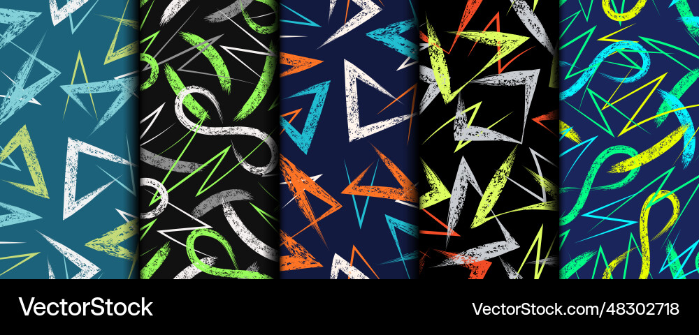 Abstract seamless patterns with smudge paint Abstract seamless patterns with smudge paint vector image