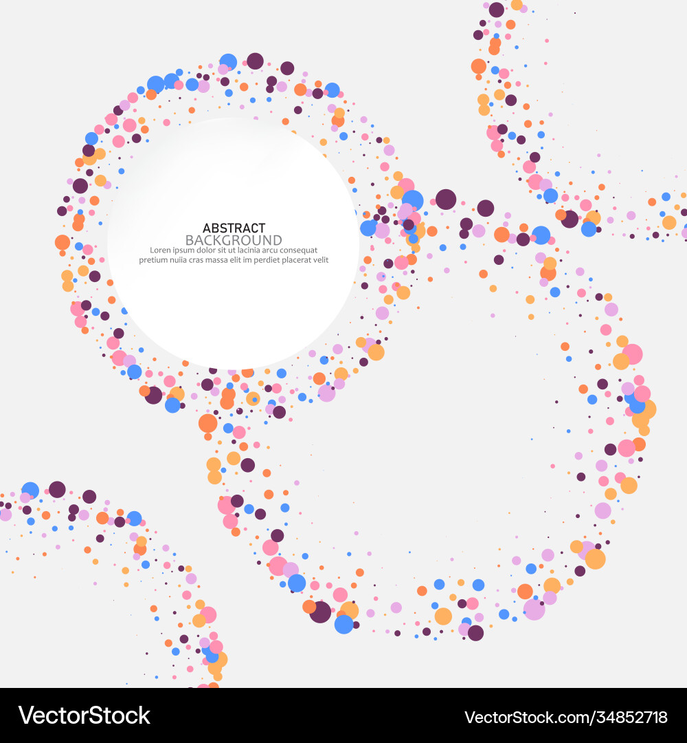 Bubbles circle dots unique color bright abstract Vector Image