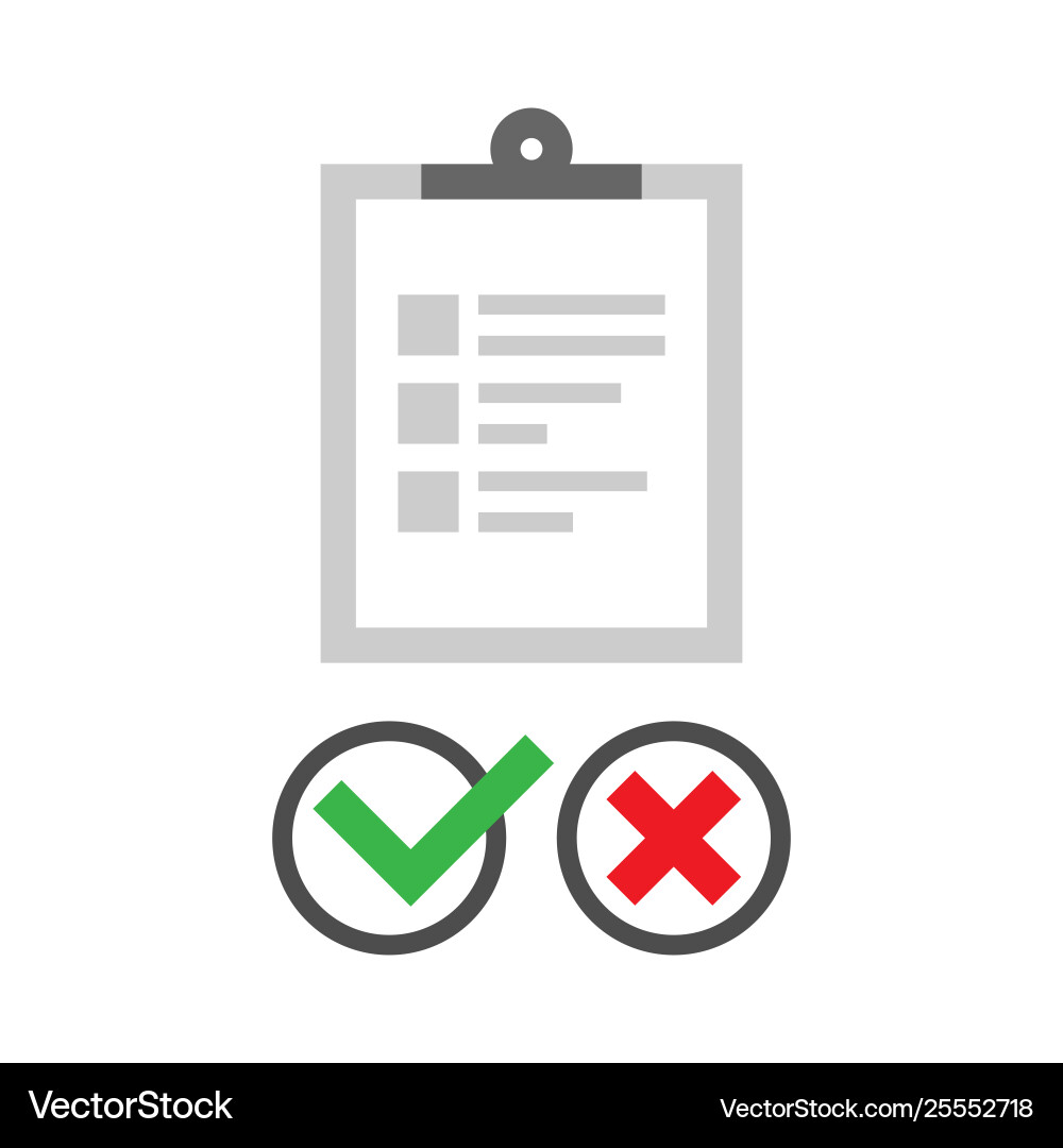 Checkmark and Checklist Icons vector image